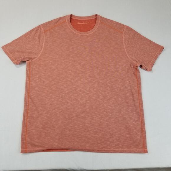 Tommy Bahama Shirt Mens XL Orange Heather Short Sleeve Crewneck Performance - Picture 1 of 7